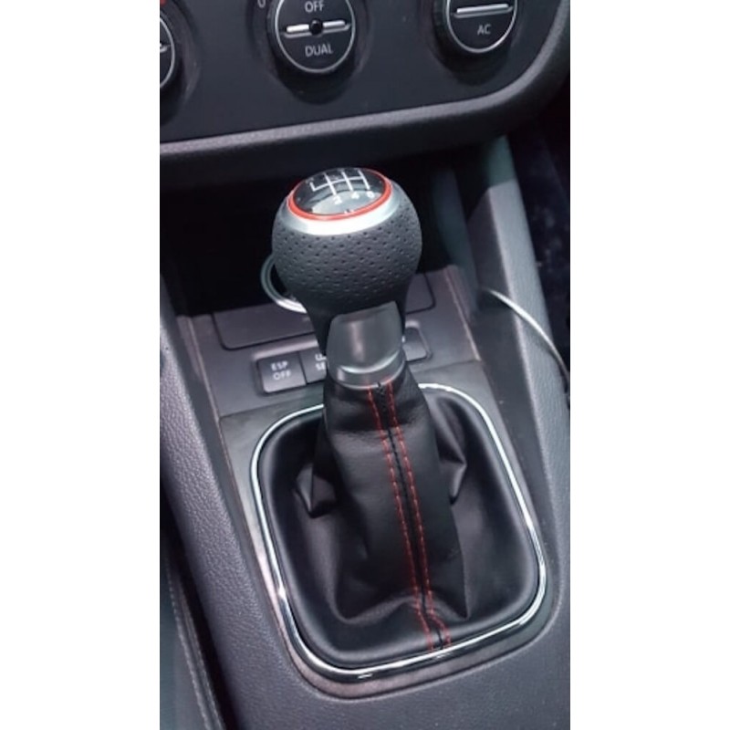 Pommeau de levier de vitesse Sport en cuir adapté pour VW Golf 5 6 Gti Gtd  R R20 R